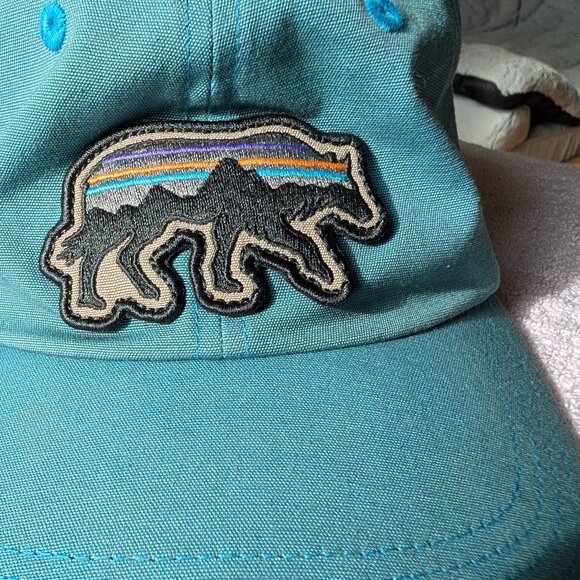Patagonia wolf baseball hat cap blue main image 7